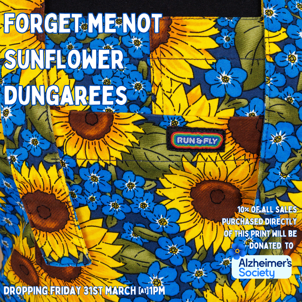 Forget Me Not Sunflower Dungarees Sizing Information