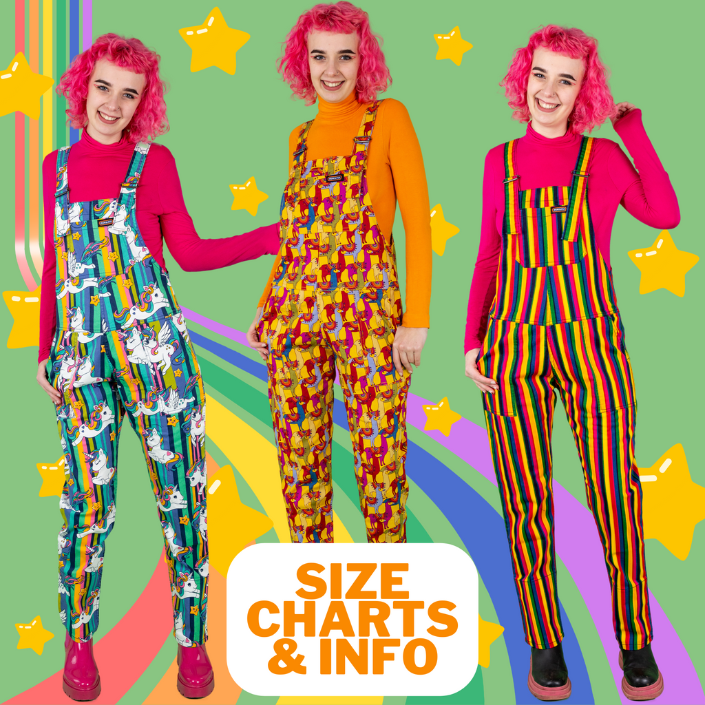 Size Chart & Info for the new Dungarees! 🦙🌈🦄