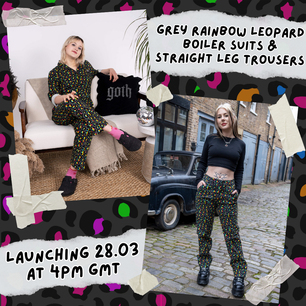 Grey Rainbow Leopard Boiler Suits & Trousers are Almost Here! 🐆 🌈
