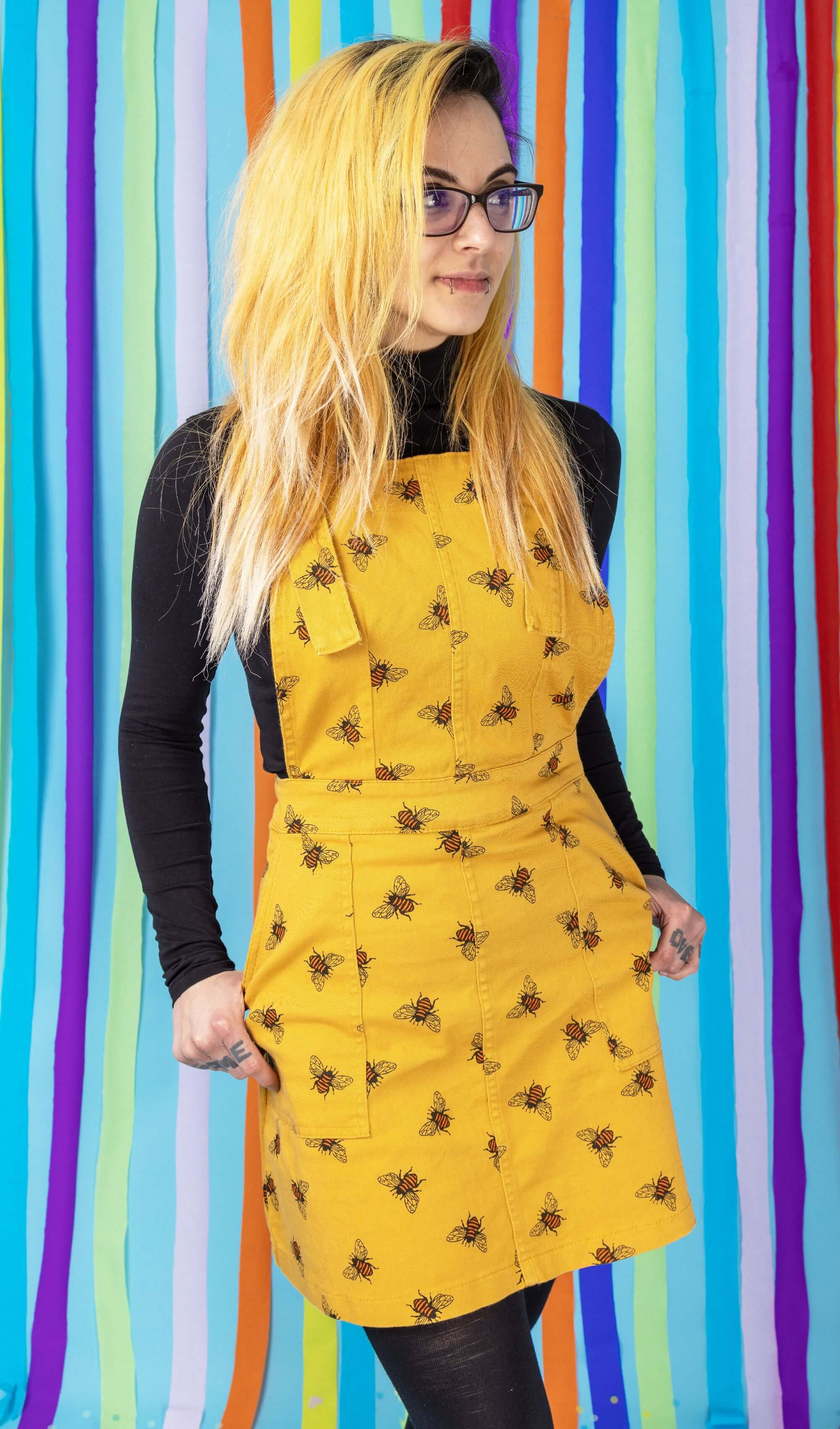 Bee pinafore dress 2025