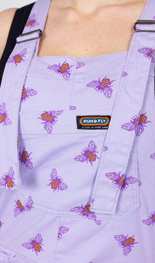 Organic Turtle Print Dungaree Shorts main image 1