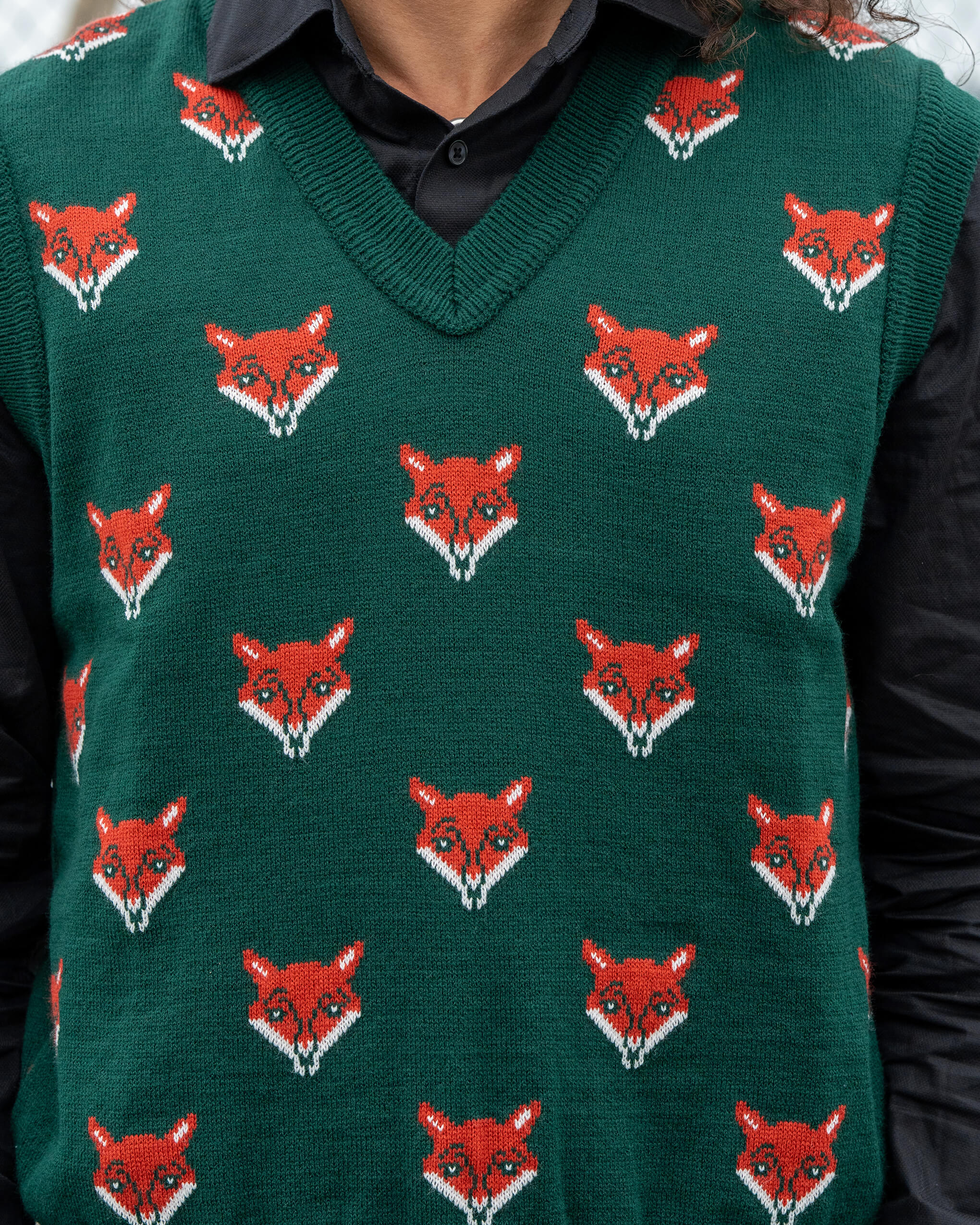 Fox Head Knitted Tank Top Vest – Run and Fly