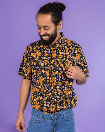 Highland Cows Short Sleeve Shirt – Run and Fly