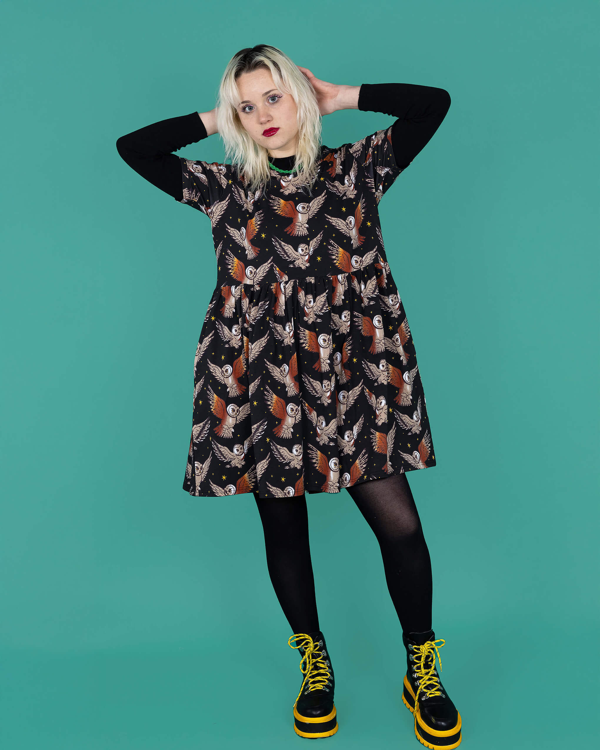 owl dress What a Hoot Oversized Smock – Run and Fly Style:SLCD12538 Diesel DE-LORVYN-S Womens Blue chest/waist 19 Kid Size:4T