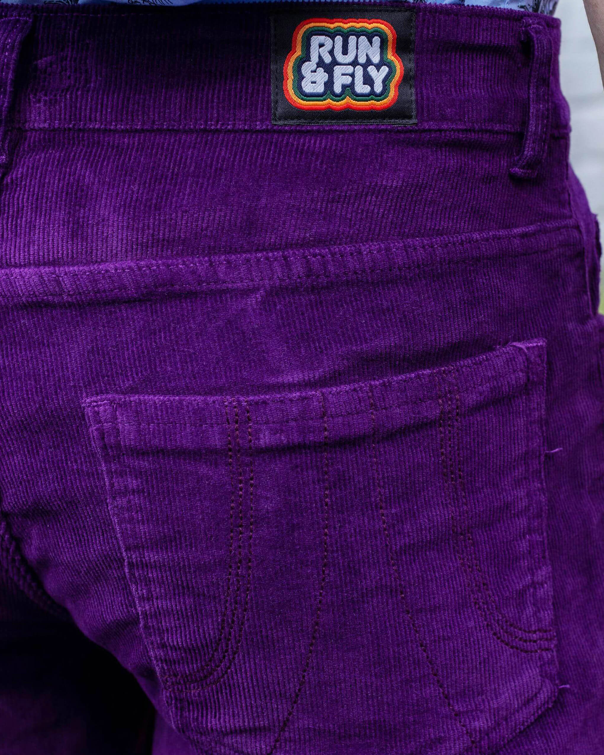 Purple Corduroy Bell Bottom Flares – Run and Fly