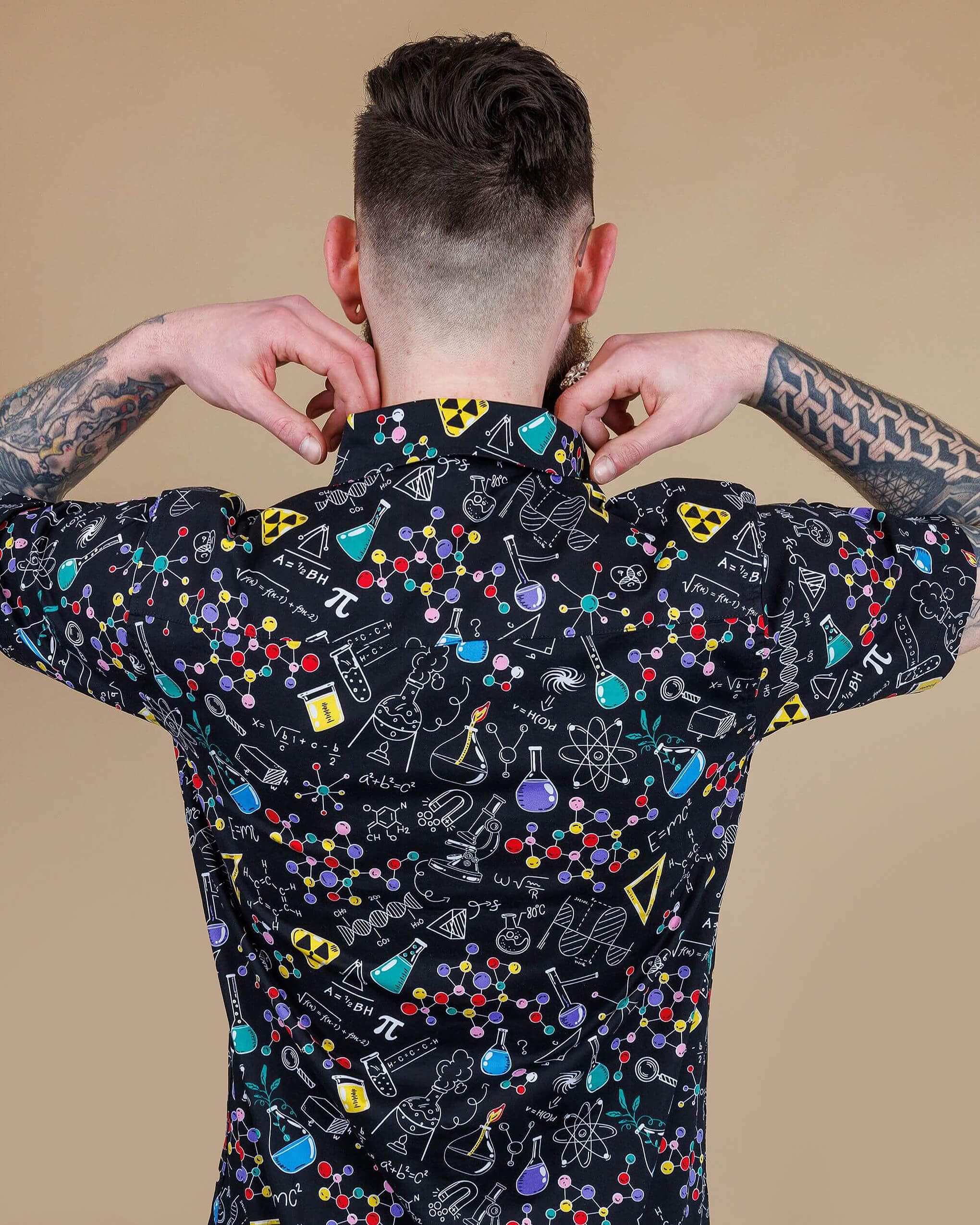 science dress shirts Amazon.com: Cartoon Science Items Men's Hawaiian Shirt Short Sleeves Button  Down Aloha Shirts Beach Dress Shirts S Multicoloured : Clothing, Shoes &  Jewelry